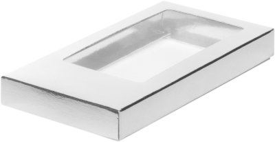 коробка для шоколадной плитки серебро